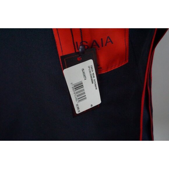 Isaia The Peacoat Blue Wool Cashmere Blend Overcoat Jacket Sz 38 US 48 EU NEW - Picture 8 of 9